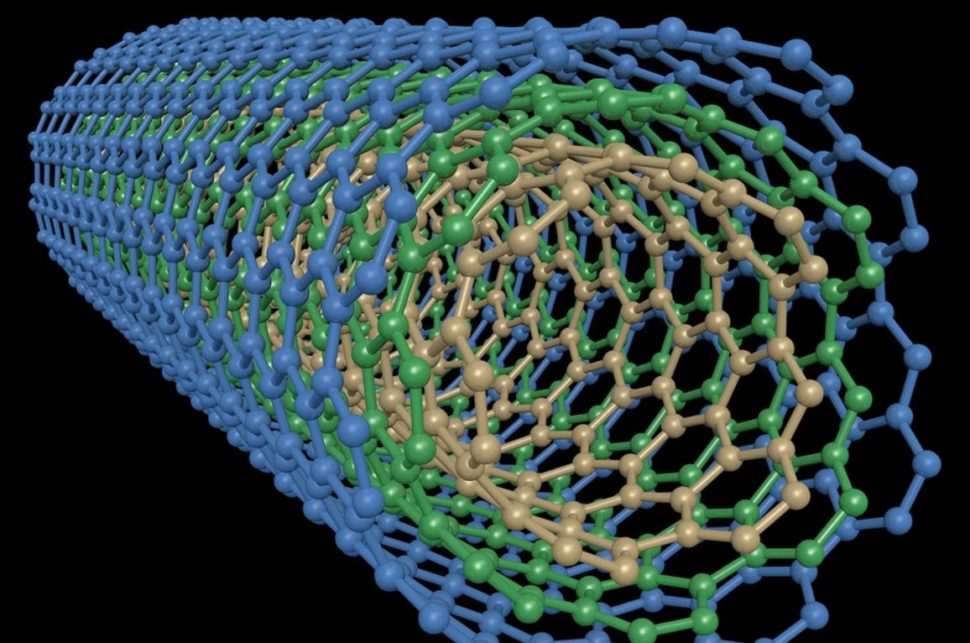 Rendering of a carbon nanotube, measured in the nanoscale. | NASA