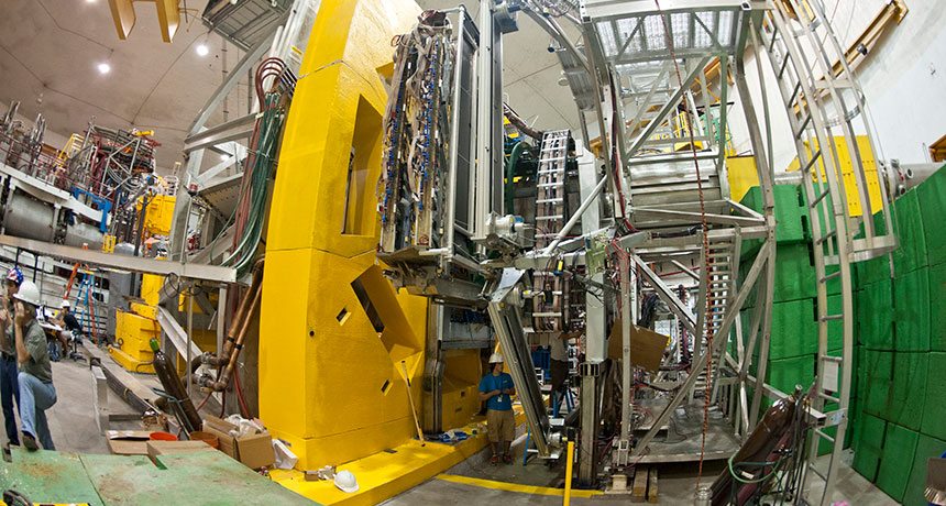 The machine used by the researchers on their Q-weak experiment to measure the weak nuclear force. | Jefferson Lab, US DOE