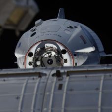 Image captured of the Crew Dragon capsule successfully docking to the ISS. ¦ Image via NASA