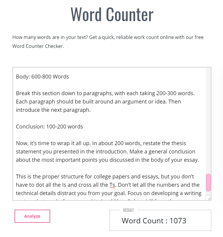 INK Word Counter
