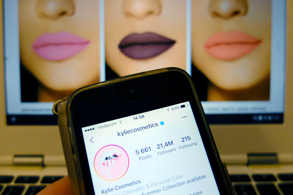 Online shop and Instagram of Kylie Cosmetics, Kylie Jenner's million dollar company. | A. Mertens / Shutterstock.com